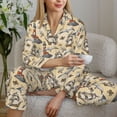 thumbnail image 6 of Pofeuu Marine Birds And Coastal Lighthouse Print Womens Pajamas Set Long Sleeve Sleepwear Button Down Nightwear Soft Pj Lounge Sets Button Down Pajamas Women-XX-Large, 6 of 7