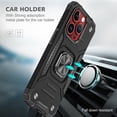 thumbnail image 6 of SOATUTO For iPhone 15 Case/iPhone 15 Plus Phone Case 360°Rotatable Ring Kickstand Military Grade Dropproof Shockproof Phone Case for iPhone 15 Pro 15 Pro Max 5G 2023 - iPhone 15 Pro,Black, 6 of 7