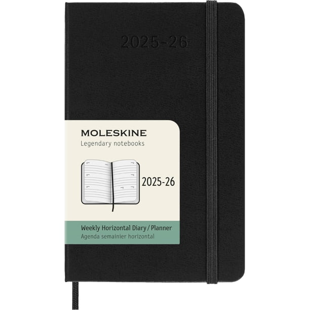 Planificador Moleskine Classic de 18 meses, 2025-2026, semanal, negro