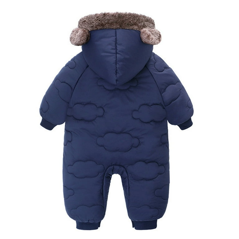 Snow Suits for Girls Hoodie Bera Ear Romper Newborn Outfit Warm