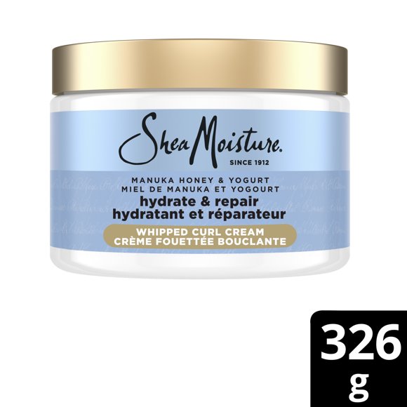 SheaMoisture Hair Styling Whipped Curl Cream for Moisturized Hair Manuka Honey & Yogurt with Mafura & Boabab Oils 326g