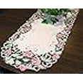 thumbnail image 3 of BANBERRY DESIGNS Brodé - Fleurs Roses - Chemin de Table - Env. 14 par 34 Pouces, 3 of 3