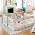 thumbnail image 1 of Baby Playpen Fodoss Upgrade para bebés y niños pequeños, color beige, 1 of 7