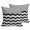 black, variant on Throw Pillow Covers 18x18 Inch Set of 2 Teal Navy Blue Waves Decorative Pillows Cushion Case Soft Square Pillowcases Chevron Stripe Throw Pillows for Couch Sofa Bed Chair Home Decor