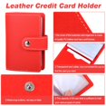 thumbnail image 2 of ZheElen Compact Card Holder Bag Lightweight And Small Occupation Easily Fit In Bag No Loose Thread Card Bag Red 1Set, 2 of 6