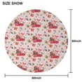 thumbnail image 6 of Pink Christmas Red Truck and Snowman Pattern Round Tablecloth 60"x60",Wrinkle Wipeable Table Cloth for Kitchen Dining Room Picnic Patio Party, 6 of 6