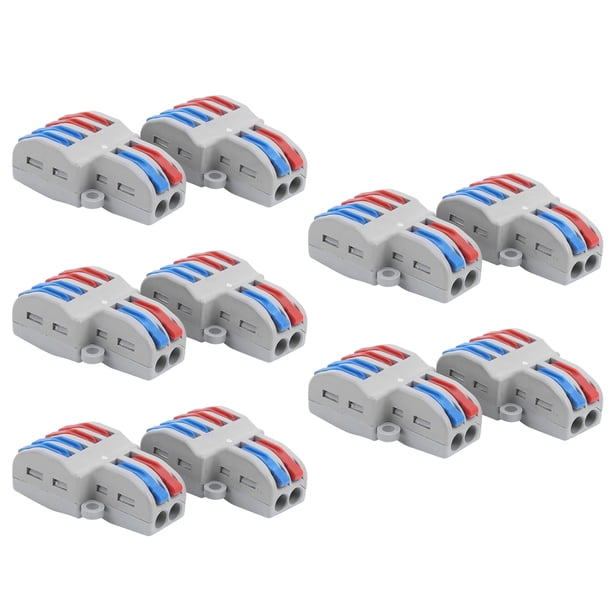 Conectores de Cable Compactos Tipo T ANGGREK de 10 Piezas Conductor de Bloque de Terminales