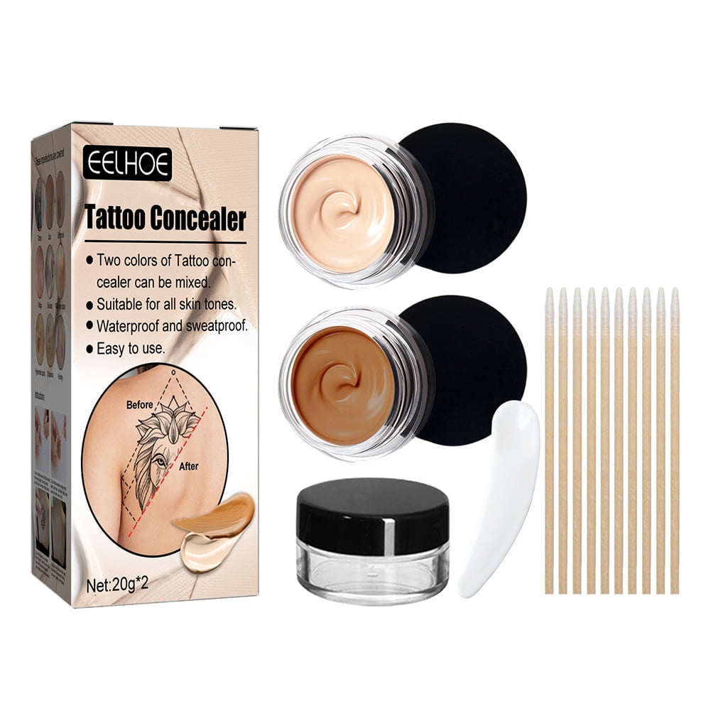 Smrinog 2pcs Waterproof Tattoo Concealer Foundation Cream Dark Spot Scars CONTOUR Makeup Brighten Skin Tone Beauty Concealer - Walmart.com