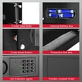 thumbnail image 4 of Resenkos Digital Flat Recessed Wall Safe Security Lock Gun Cash Box-Black, 4 of 8