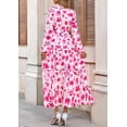 thumbnail image 4 of Vestido PRETTYGARDEN Floral de Manga Larga Maxi Elegante M, 4 of 8