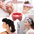 thumbnail image 5 of Diademas de belleza para mujer, extra suaves y ultra absorbentes, cómodas para lavar maquillaje, ducha, cuidado de la piel facial, spa, banda gruesa para el cabello para niñas, Rosa oscuro, 5 of 5