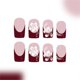 thumbnail image 4 of Short Acrylic Press On Nail Pink Flower Designs Stick on Nail Glossy Square False Nail Full Cover Artificial Nail Kit, 4 of 4
