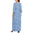 thumbnail image 3 of JuneFish Women's Plus Size Dresses 1X to 5X Crewneck Ruffle 3/4 Sleeve Casual Maxi Dress, 3 of 4