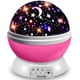 thumbnail image 1 of Lámpara de techo con proyector giratorio de 360°, luz LED nocturna para bebé con 16 modos de color, ideal para cumpleaños y Navidad (rosa), 1 of 4