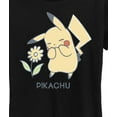thumbnail image 3 of Pokémon - Pikachu Flowers  - Women's Short Sleeve Graphic T-Shirt, 3 of 5