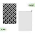 thumbnail image 2 of Pofeuu White Sunflowers Print Premium Golf Towel with Carabiner Clip Absorbent Microfiber Waffle Pattern Golf Towel for Golf Bag Trolly Belt Loop, 2 of 8