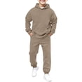 thumbnail image 5 of UACY Kids 2 Piece Tracksuit Outfit - Hooded Sweatshirt and Jogger Sweatpants with Pocket, Boys Girls Athletic Clothing Set (Coffee, 13-14 Years), 5 of 6