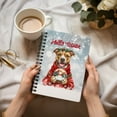 thumbnail image 3 of Hello Welcome Winter Pitbull Holding Snow Globe Snowman Spiral Bound Journal Terrier Dog Lover 5x7in Spiral Notebook - 13015, 3 of 5