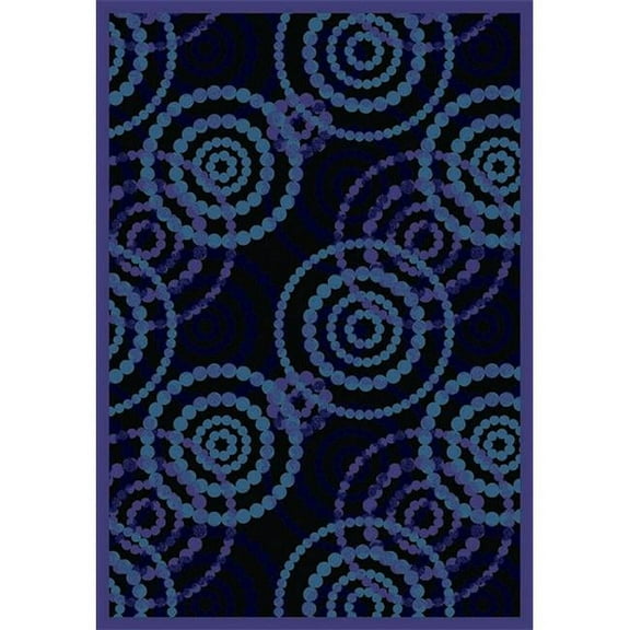 Dottie Sapphire 3 ft.10 in. x 5 ft.4 in.  WearOn Nylon Machine Tufted- Cut Pile Whimsy Rug