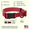 thumbnail image 3 of DogLine -Biothane Waterproof Dog Collar with Quick Release Buckle Strong Coated Nylon Webbing with Odor-Proof for Easy Care and Clean Fits Small Medium Large Dogs(Red: L: 15" - 25" | Width 1"), 3 of 8
