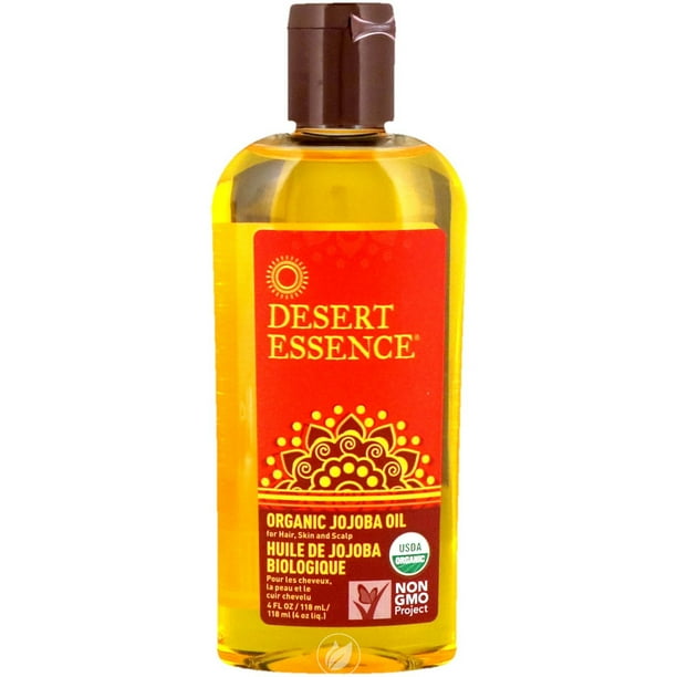 Desert Essence Jojoba Oil Organic 4 Ounce, Pack of 2