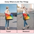 thumbnail image 5 of Colorful Ink Pattern Travel Tote Bags for Women Carry On,Large Weekender Bags for Women Travel,Multi Functional Duffle Bag for Work,Shopping,Sports, 5 of 5
