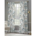 thumbnail image 4 of Medieval Flowers Sheer Curtains 84 Inches Long 2 Panels Vintage Abstract Blue Brown Floral Light Filtering Semi Sheer Window Curtains Drapes for Bedroom Living Room 52"x84", 4 of 7