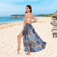 thumbnail image 6 of FORMRS Womens Beach Sarong Semi-Sheer Bikini Wrap Skirt Swimsuit Cover-ups, Elegant Hexagon Pattern, 6 of 7