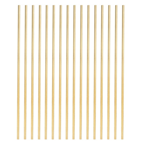 Uxcell 20 Pcs Brass Round Rod, 2mm x 4" Lathe Bar Stock Brass Round Stock, Copper