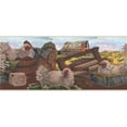 thumbnail image 5 of Dundee Deco's Peel and Stick Wallpaper Border - Nature White Brown Green Chickens Wall Border Retro Design, 15 ft x 7 in, Self Adhesive, 5 of 6