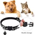 thumbnail image 4 of Collar reflectante para gatitos de 2 piezas, collar ajustable antiestrangulamiento para gatos, gatitos y cachorros con cascabel y hebilla de seguridad de 19 a 30 cm (rosa y negro), 4 of 5