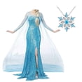 thumbnail image 1 of Vestido de princesa a la venta para mujer, cosplay de Halloween, Elsa, 1 of 7