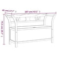 thumbnail image 4 of vidaXL Bench 107x45x75.5 cm Solid Wood Fir, 4 of 5