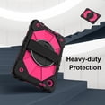 thumbnail image 5 of ELEHOLD Rugged Hybrid Case for T-Mobile Revvl Tab 2 2025 10.1-inch,with Built-in Kickstand 360° Rotating Handstrap Pencil Holder Crossbody Shoulder Strap Shockproof Heavy Duty Case,Black/Rose, 5 of 9