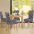 thumbnail image 3 of Unique Bargains Stretch Polyester Dining Chair Covers Set of 6, Dark Gray, 3 of 7