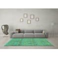 thumbnail image 3 of Ahgly Company Indoor Rectangle Abstract Turquoise Blue Modern Area Rugs, 5' x 8', 3 of 4
