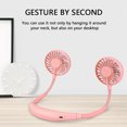 thumbnail image 3 of USB neck hang fan, Portable Neck Fan Hand Free Personal Mini Fans 360 Degree Free Rotation personal cooling fan handheld portable fans,Wearable neck fan Suitable for Traveling ,Sports, Office(pink), 3 of 7