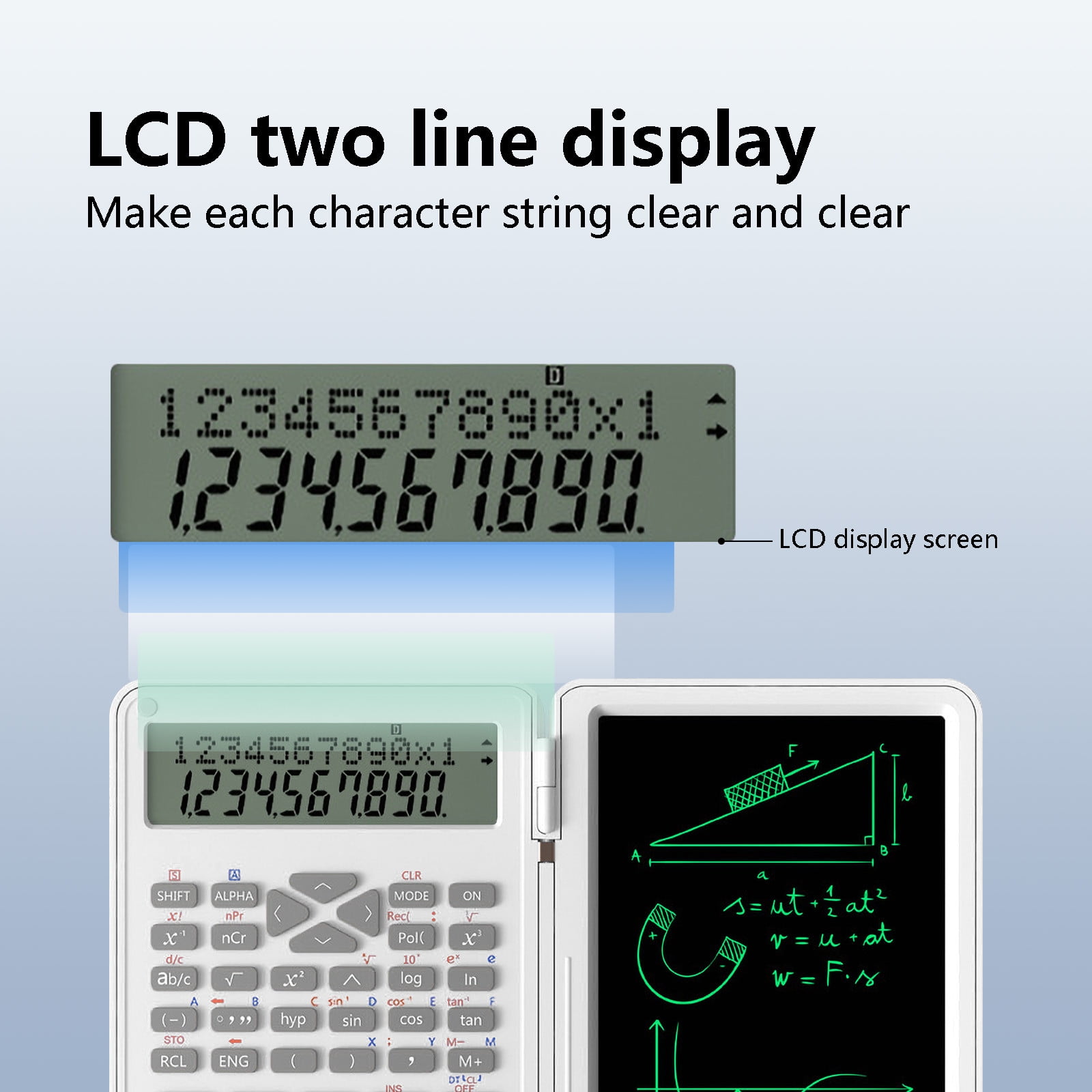 Summer Clearance! YZEGDCH Desk Calculator, Battery Power 12 Digit Display Multi-Functional, Two Way Power Battery and Standard Function Office Calculators
