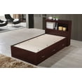thumbnail image 4 of Hodedah Twin-Size Captain Bed with 3-Drawers and Headboard in Mahogany, 4 of 8
