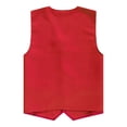 thumbnail image 2 of Sxiwei Kids Volunteer Activities Vest Solid Color Button Down Waistcoat Boys Girls Waiter Bartender Red M, 2 of 5