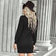 thumbnail image 4 of Vestido De Mujer, Vestido De Una Pieza, Cuello Redondo Alto, Cómodo, Manga Larga, Color Puro Para Invierno, 4 of 6