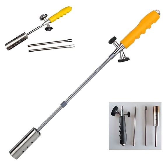 HIBIBUD Blow Torch for Weeds,Detachable Long Arm Torch & Flame Control for Garden, Torch for Weeding for Lawn, Patio, Driveway, Pathway (39-79Cm)