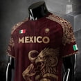 thumbnail image 4 of 2026 Mexico Soccer Jersey, Men’s V-Neck Short Sleeve Sports Fans Shirt for Game Day, Training, Travel, and Casual Wear Red Size:3XL, 4 of 11