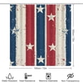 thumbnail image 2 of 4 Pcs Shower Curtain Sets with Non-Slip Rugs Toilet Lid Cover And Bath Mat Stars And Stripes Red White Blue Waterproof Fabric Bath Curtains Independence Labor Day for Bathroom Decor Sets, 2 of 8