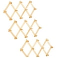 thumbnail image 1 of 3Pcs Expandable Wooden Hanging Rack for Hat, Coat, Keys,Bags,Coffee Mugs Wall Rack, 1 of 8
