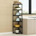 thumbnail image 3 of Kitchen Corner Shelf Rack, Multi-layer Pot Rack Storage Organizer Stainless Steel Shelves Shelf Holder (6 Tier-2), 3 of 7