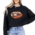 thumbnail image 5 of Glitter Football Sweatshirt for Women and Teens Cute Girly Football Season Game Day Pullover Black Sweatshirt Adult X-Large, 5 of 5