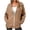 Brown, variant on Women's Casual Jacket Biker Moto Loose Fit Comfort Coat Lightweight Fall Bomber Outerwear Tops Brown,S