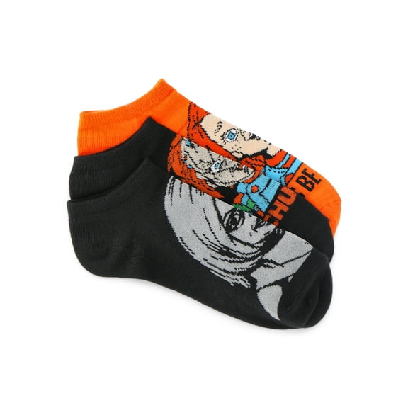 Chucky Women’s Halloween No-Show Socks, 3-Pack, Size 4-10