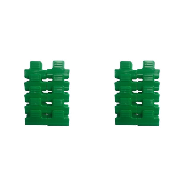 Naiovety Abrazadera para túnel 10X, Clip para invernadero, suministros de jardín, estante de extensión para plantas, película Verde 20 mm 2piezas
